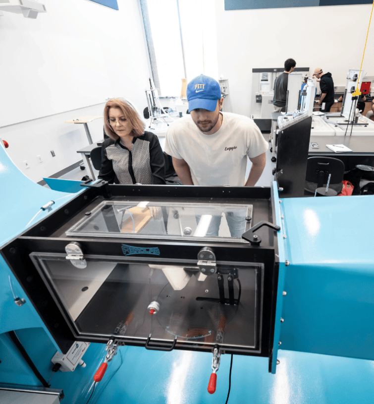 researchers and equipment